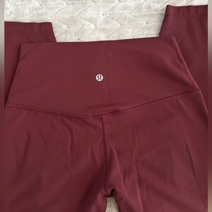 lululemon athletica Burgundy High-Rise Leggings